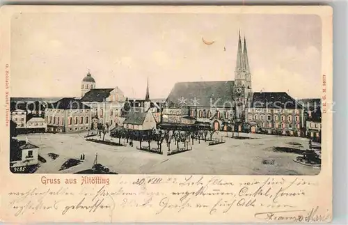 Altoetting Platz mit Kirchen Kat. Altoetting