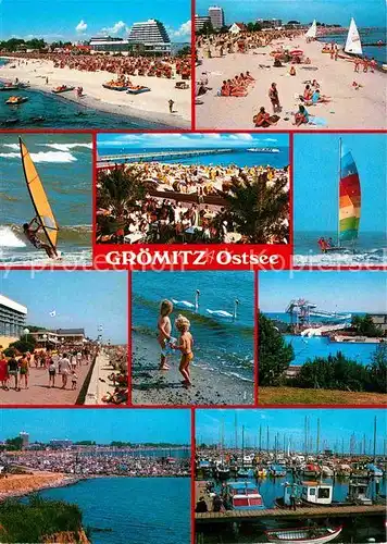 Groemitz Ostseebad Strandpartien Hafen Windsurfen Teilansichten Kat. Groemitz