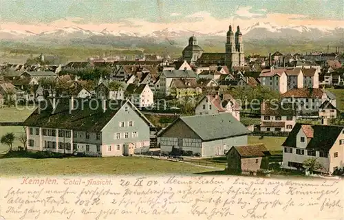 Kempten Allgaeu Stadtansicht Kirche Kat. Kempten (Allgaeu)