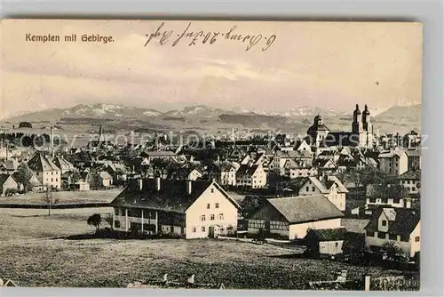 Kempten Allgaeu Lorenz Kirche Panorama Kat. Kempten (Allgaeu)