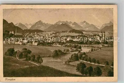 Kempten Allgaeu Stadtansicht Iller Panorama Kat. Kempten (Allgaeu)