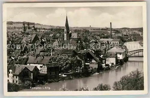 Kempten Allgaeu Stadtansicht Bruecke Kat. Kempten (Allgaeu)