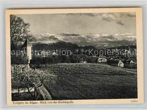 Kempten Allgaeu Keckkapelle Panorama Gruenten Kat. Kempten (Allgaeu)
