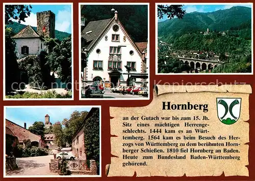 Hornberg Schwarzwald Burg Gasthaus Viadukt Dorfmotiv Kat. Hornberg