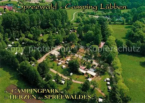 Luebben Spreewald Campingpark Fliegeraufnahme Kat. Luebben