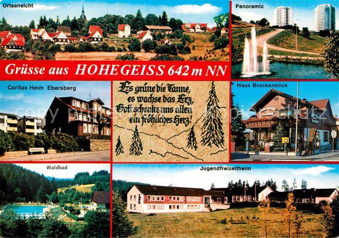 AK / Ansichtskarte Hohegeiss Harz Hotel Ebersberg Kat