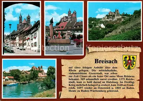 Breisach Rhein Strassenpartie Muenster Rheinpartie Kat. Breisach am Rhein