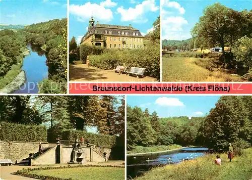 Braunsdorf Lichtenwalde Zschopautalblick Schloss Lichtenwalde Campingplatz Im Schlosspark Lichtenwalde Zschopautal