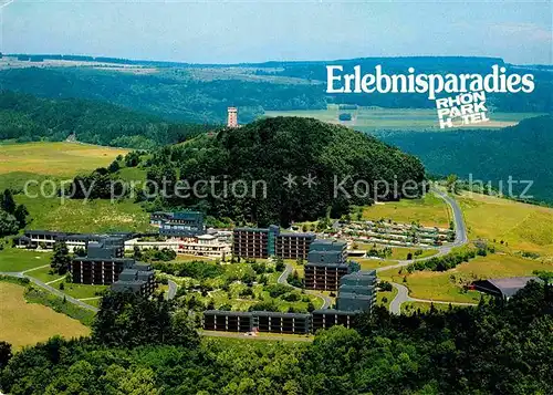 Hausen Aschaffenburg Erlebnisparadies Rhoen Park Hotel Fliegeraufnahme Kat. Hausen