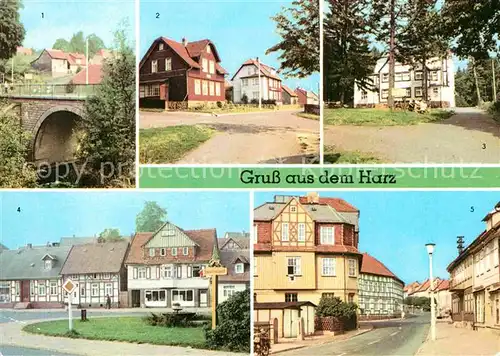 Tanne Harz Bruecke Ferienheime Waldheim und Edelweiss FDGB Erholungsheim Ferienglueck Benneckenstein Roter Platz Teichdamm Kat. Tanne Harz