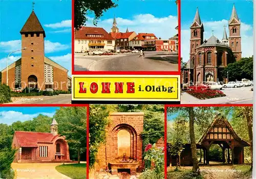 Lohne Kirche Brunnen Freilichtbuehne Sankt Josephskirche  Sankt Annaklus Kat. Lohne (Oldenburg)