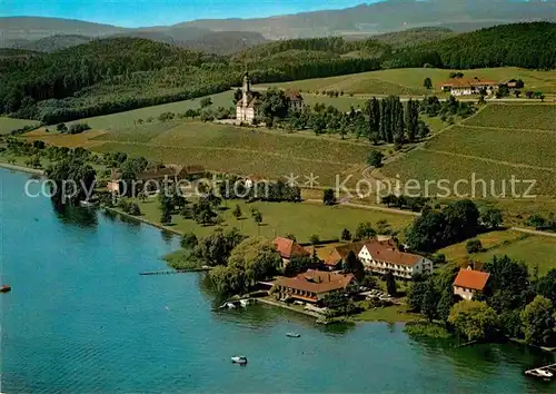 Birnau Bodensee Kloster Fliegeraufnahme Kat. Uhldingen Muehlhofen