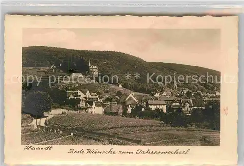 Haardt Weinstrasse Panorama Neujahrskarte Buetten Kat. Neustadt an der Weinstr.