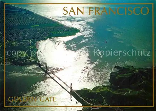 San Francisco California Fliegeraufnahme Golden Gate Bridge Kat. San Francisco