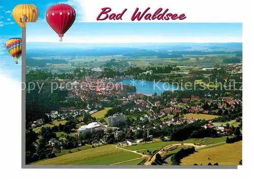 Bad Waldsee Ballon Fliegeraufnahme Kat. Bad Waldsee