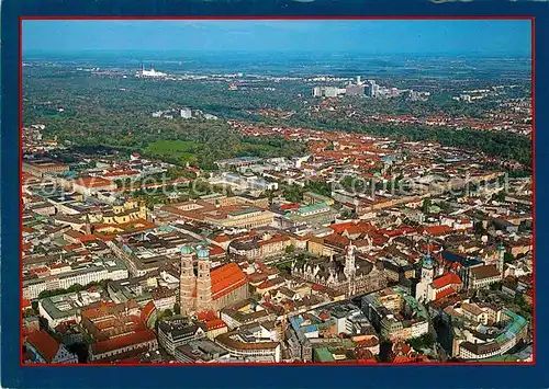 Muenchen Stadtzentrum Frauenkirche Rathaus Fliegeraufnahme Kat. Muenchen