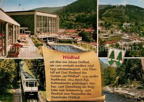 Wildbad Schwarzwald Teilansichten Heilbad Eisenbahn Geschichte Kat. Bad Wildbad