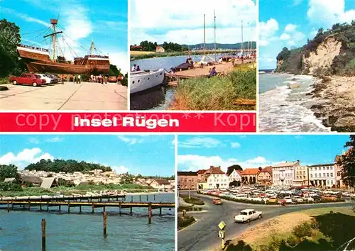 Insel Ruegen Sassnitz Piratenschiff Segelhafen im OT Seedorf Steilufer Alt Reddevitz Zeltplatz OT Gross Stressow Bergen Markt Kat. Bergen