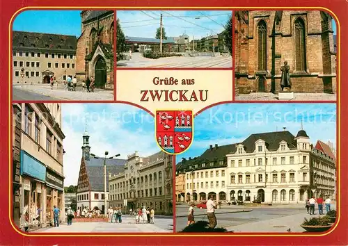 Zwickau Sachsen Gaststaette Zur letzten Posthalterei Busbahnhof Katharinenkirche Rathaus Hauptmarkt Kat. Zwickau