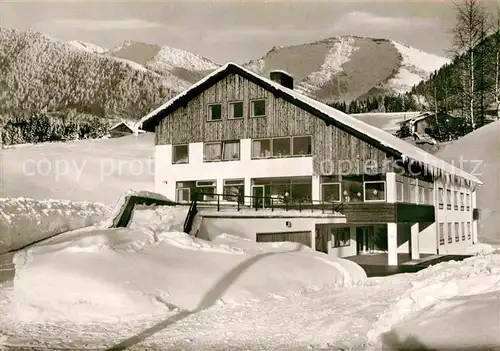 Steibis Studentenheim Ferienheim Erholungsheim des Koelner Studentenwerks eV Winterpanorama Allgaeuer Alpen Kat. Oberstaufen