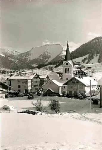 Steibis Ortsansicht mit Kirche Winterpanorama Allgaeuer Alpen Kat. Oberstaufen
