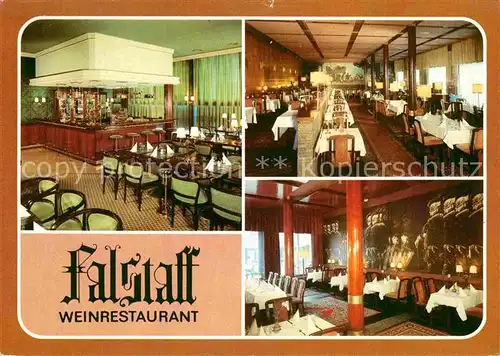 Leipzig HO Wenrestaurant Falstaff Gastraeume Bar Kat. Leipzig