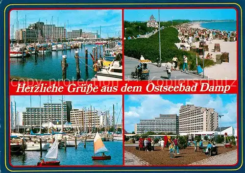 Damp Ostseebad Hafenpartien Strand Hotels