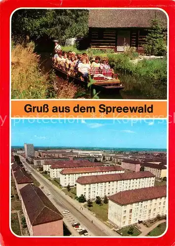 Luebbenau Spreewald Kahnfahrt Stadtblick Kat. Luebbenau