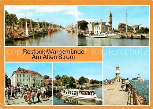 Warnemuende Ostseebad Am Alten Strom Leuchtturm  Kat. Rostock