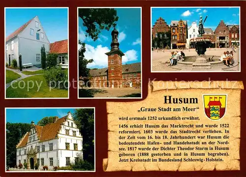 Husum Nordfriesland Storm Haus Schloss Markt  Kat. Husum