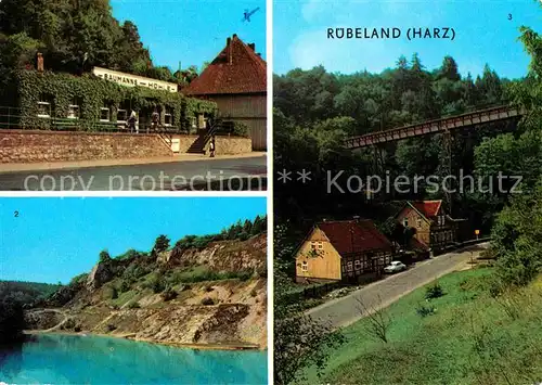 Ruebeland Harz Blauer See Kreuztalbruecke Baumannshoehle