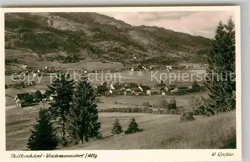 Wiedemannsdorf Panorama Allgaeuer Alpen Kat. Oberstaufen