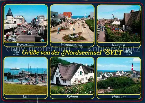 Sylt Westerland Wenningstedt Kampen List Keitum Hoernum Kat. Sylt Ost