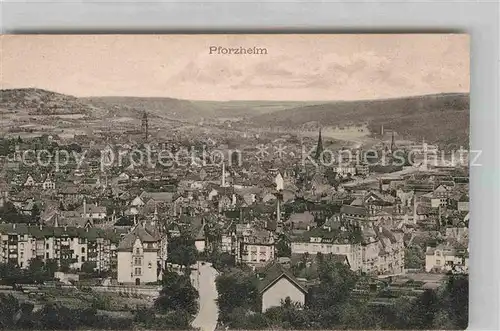 Pforzheim Panorama Blick ueber die Stadt Kat. Pforzheim