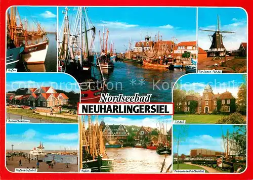 Neuharlingersiel Hafen Kurmittelhaus Schloss Muehle Kat. Neuharlingersiel