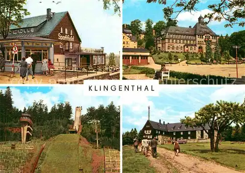 Klingenthal Vogtland Sport Hotel Grosse Aschbergschanze Jugendherberge Klement Gottwald Kat. Klingenthal Sachsen