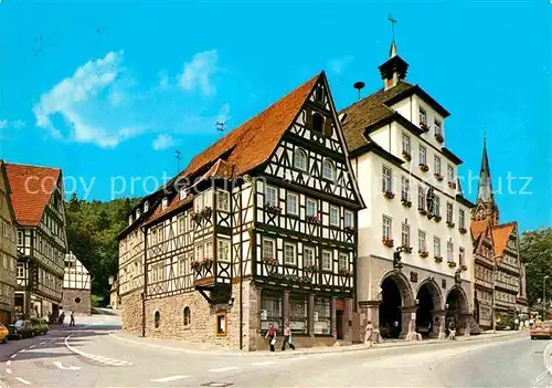 Calw Fachwerkhaeuser Geburtshaus von Hermann Hesse Rathaus Kat. Calw