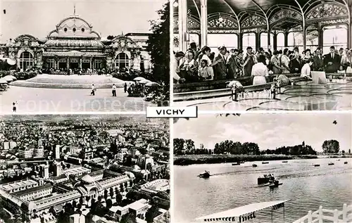 Vichy Allier Grand Casino Source Chomel Vue aerienne Etablissement de 1re Classe Canotage sur l Allier Kat. Vichy