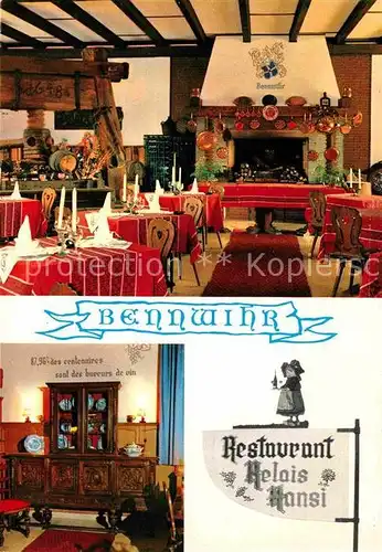 Bennwihr Relais Hansi Salle a Manger Kat. Bennwihr