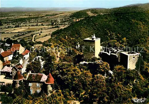 Brancion Vue aerienne sur le Chateau Kat. Martailly les Brancion