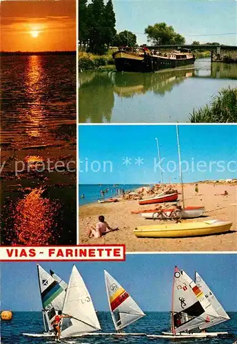 Vias Farinette Strand Canal du Midi Kat. Vias