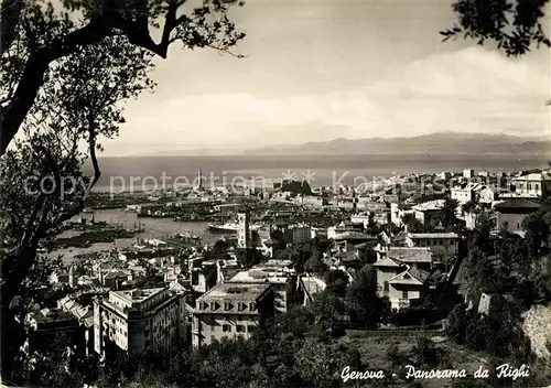 Genova Genua Liguria Panorama da Righi Kat. Genova