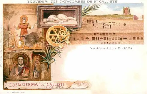 Roma Rom Catacomben Sankt Calliste Kat. 