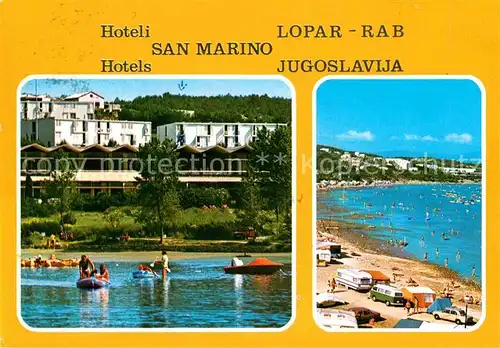 Lopar Hoteli San Marino Strandpartie Kat. Rab Kroatien