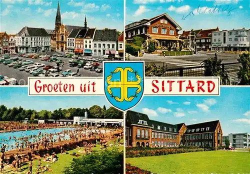 Sittard Netherlands Marktplatz Hotel De Prins Schwimmbad Kat. Sittard