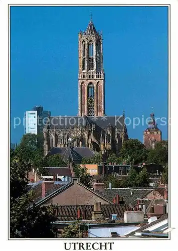 Utrecht Domkerk en toren vanaf het Malie Hotel Kat. Utrecht