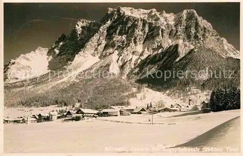 Ehrwald Tirol Winterpanorama mit Zugspitzmassiv Wettersteingebirge