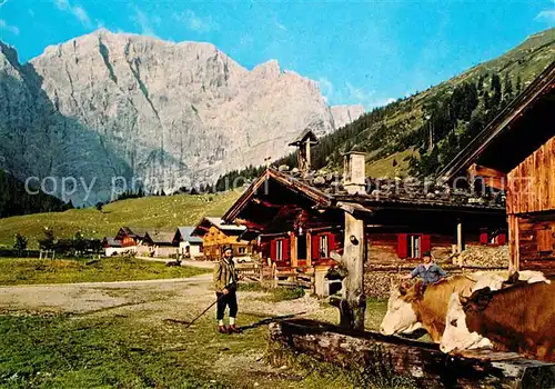 Hinterriss Tirol Alpencafe Engalm am Grossen Ahornboden  Kat. Vomp