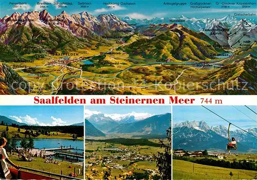 Saalfelden Steinernes Meer Panorama Strandbad Ritzensee Hohe Tauern Kitzsteinhorn Biberg Sessellift 