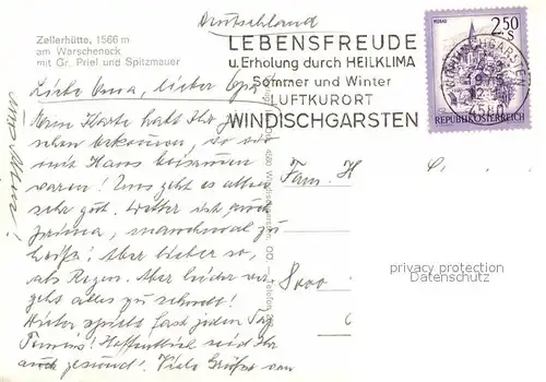 Windischgarsten Zellerhuette am Warscheneck mit Gr Priel und Spitzmauer Kat. Windischgarsten